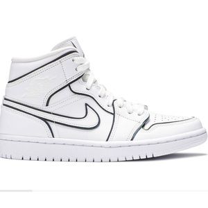 Air Jordan Wmns Air Jordan 1 Mid SE ‘Iridescent Trim’ Womens Sneakers RARE